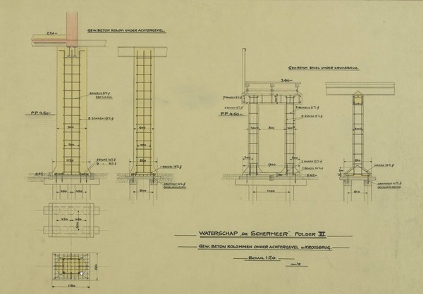 Gemaal Juliana - Betonpalen-plan 